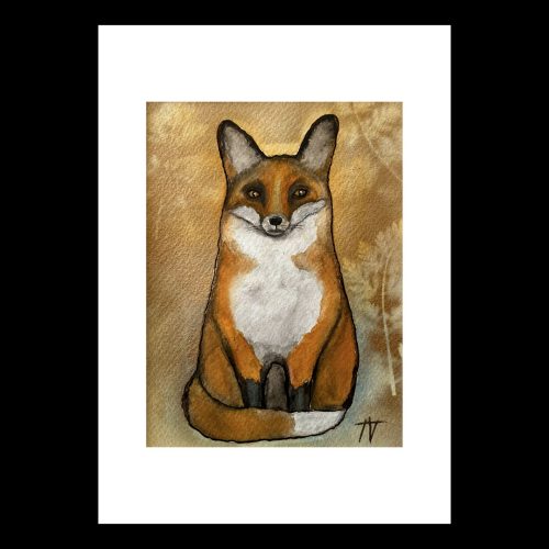 Taideprintti - "Istuva Kettu"