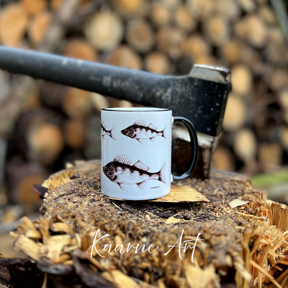 Keraaminen muki - "Ahvenet" - Image 2