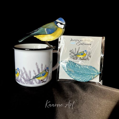 Sinitiainen -taidemuki ja magneetti