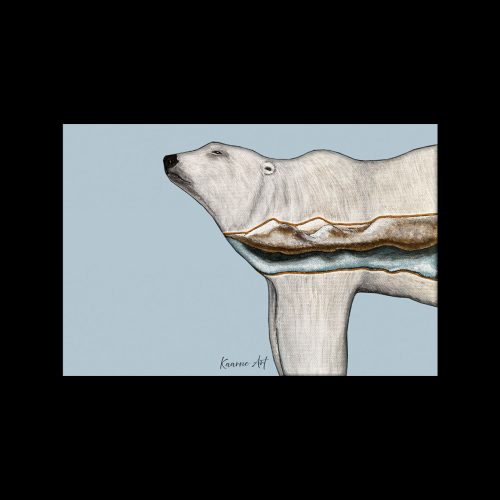 "Jääkarhu" - taittokortti 10x15