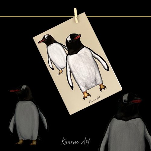 "Pingviinit" - taittokortti 10x15